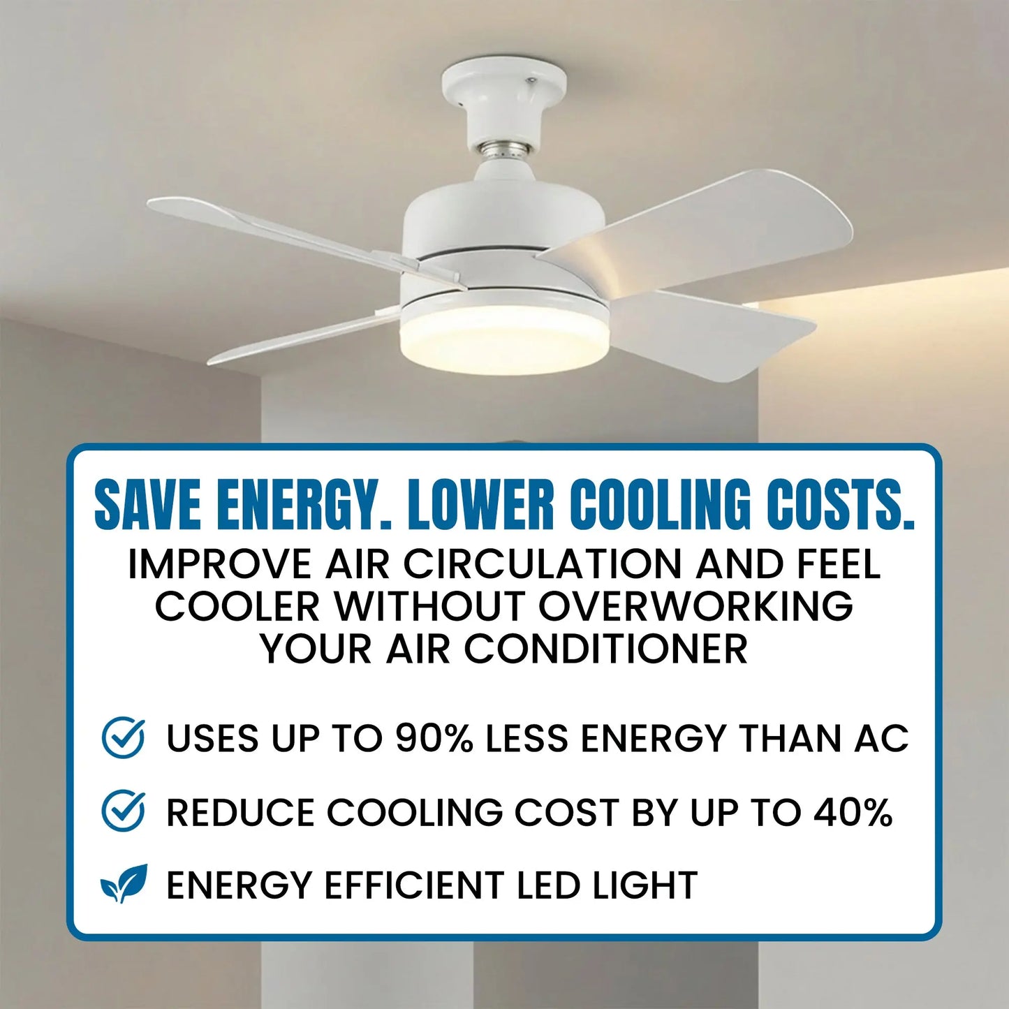 LED Socket Ceiling Fan