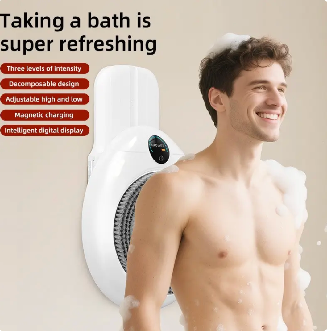 Wall-Mounted Smart Back Scrubber