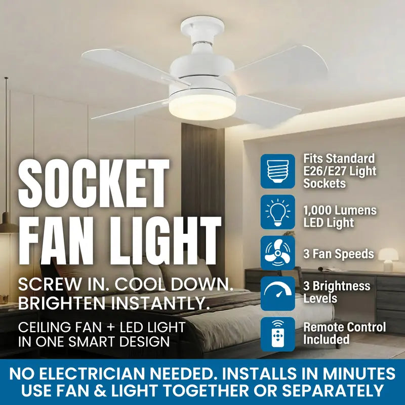 LED Socket Ceiling Fan