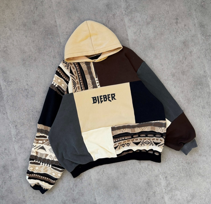 Bieber-Inspired Patchwork Hoodie – Limited Edition