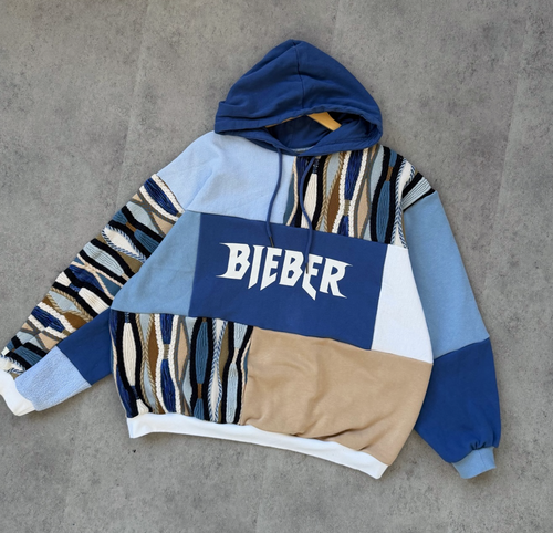 Bieber-Inspired Patchwork Hoodie – Limited Edition