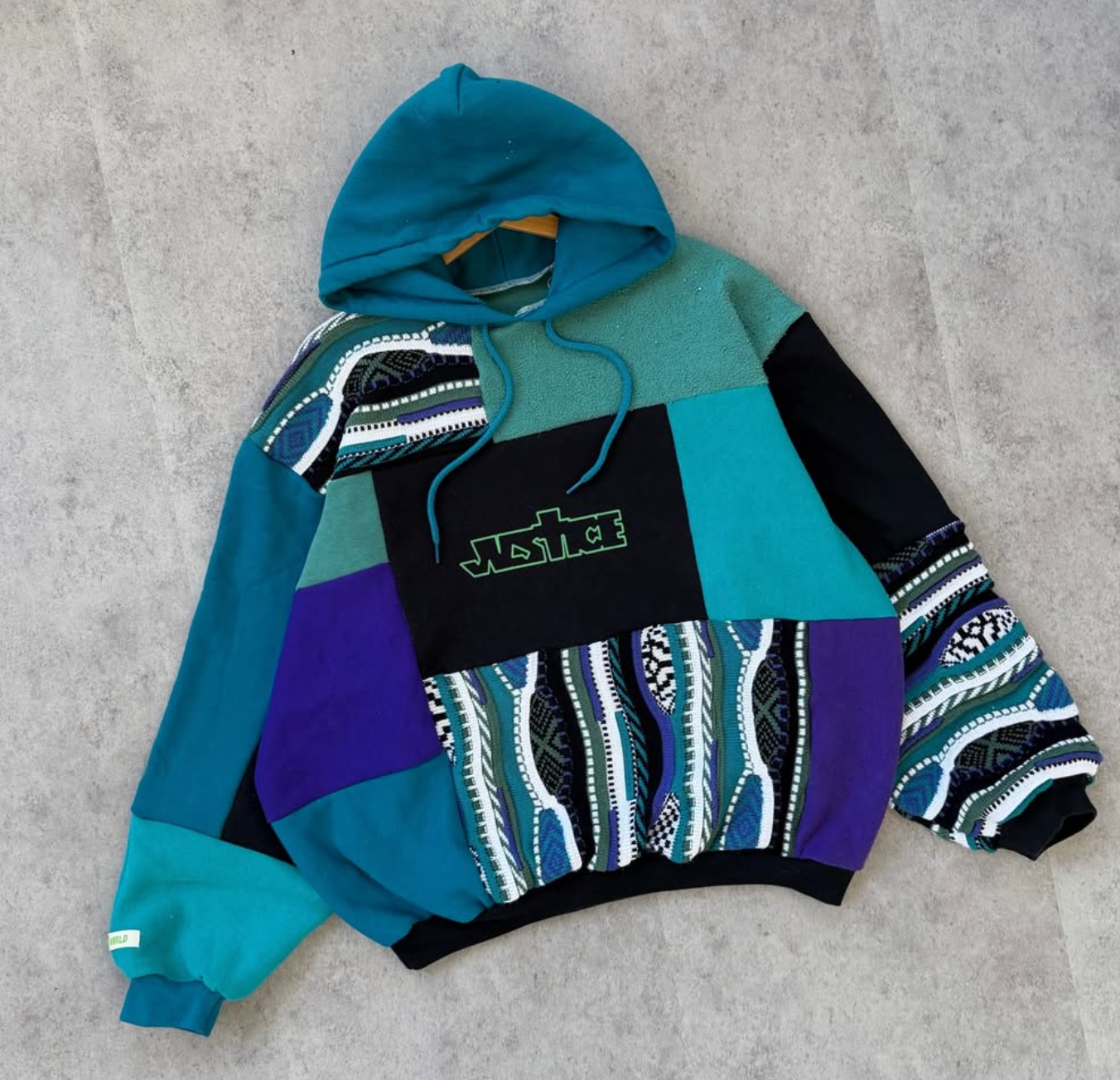 Bieber-Inspired Patchwork Hoodie – Limited Edition