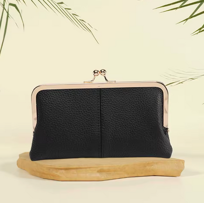 Vintage Kiss-Lock Leather Wallet