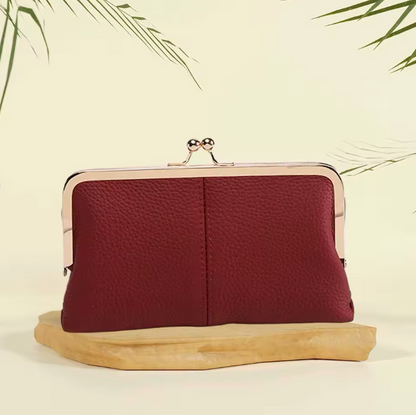 Vintage Kiss-Lock Leather Wallet