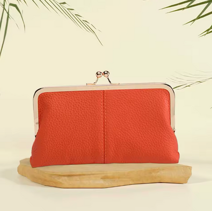 Vintage Kiss-Lock Leather Wallet