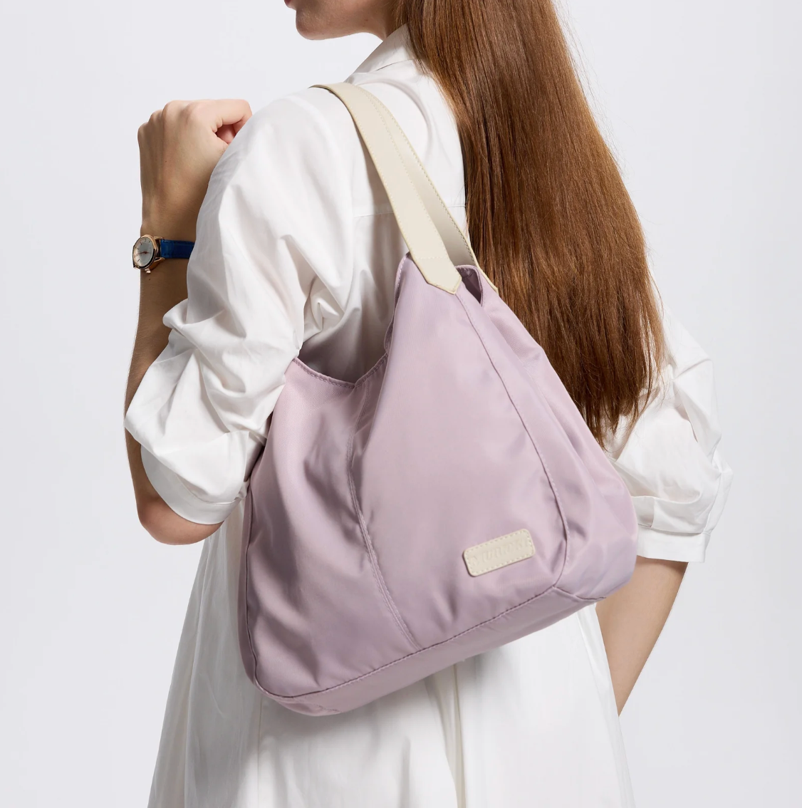 Minimalist Hobo Shoulder Bag — Soft Leather Daily Tote