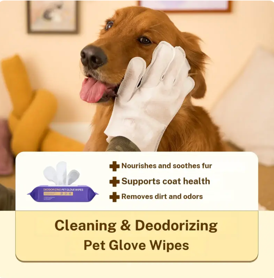 Hypoallergenic No-Rinse Dog Grooming Wipes (20 Pack) - Coconut Scent