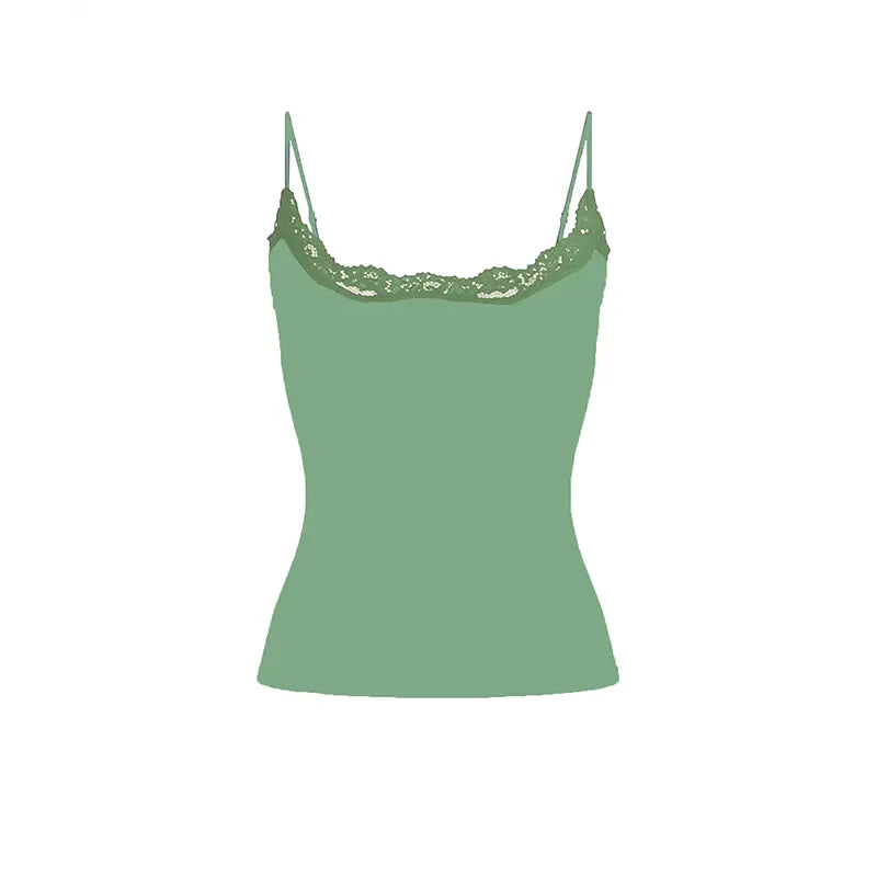 Lace Trim Padded Cami Top