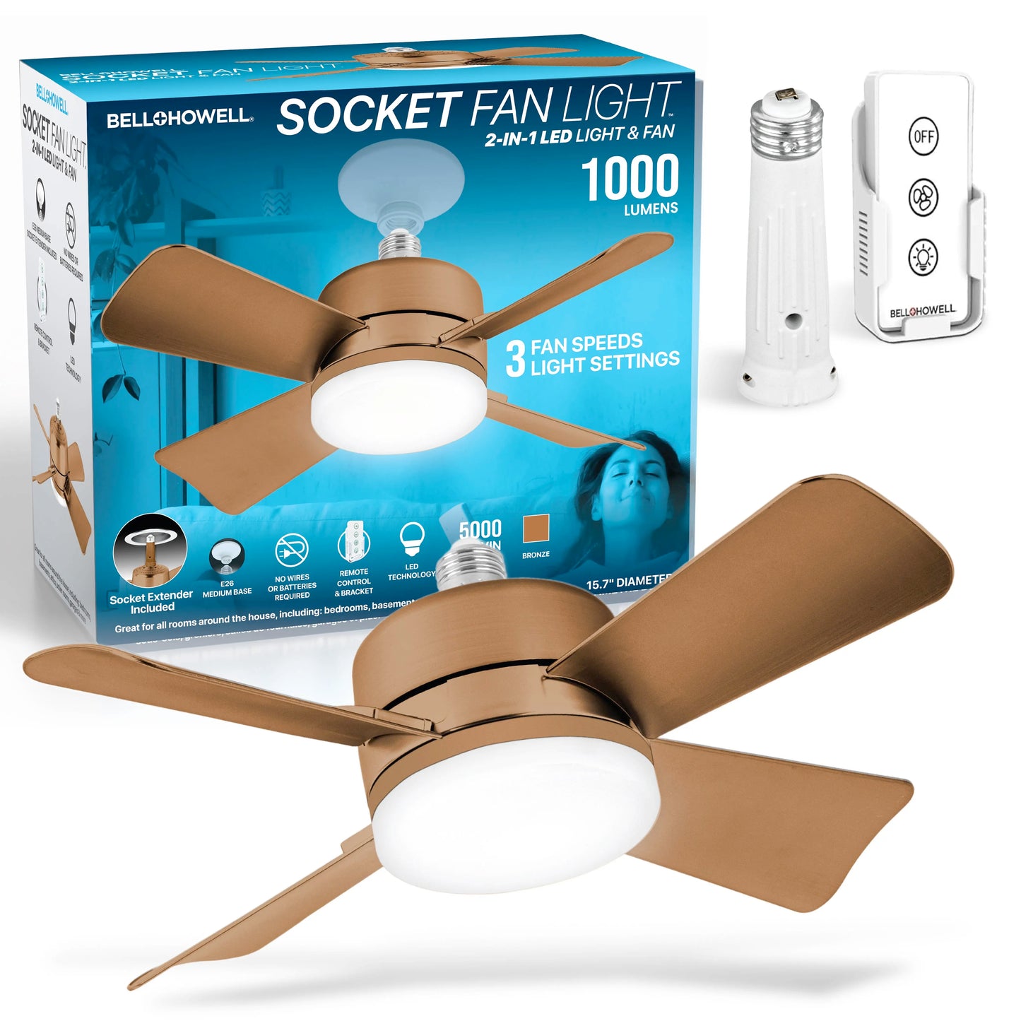 LED Socket Ceiling Fan
