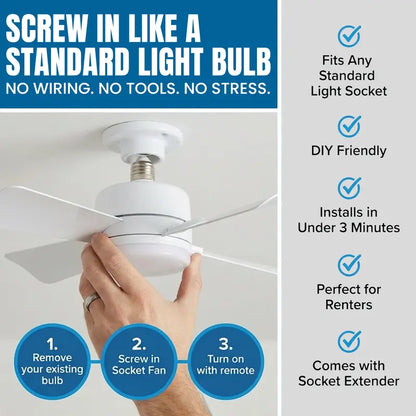LED Socket Ceiling Fan